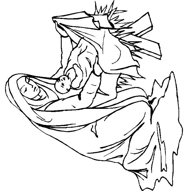 Szopka Bożonarodzeniowa kolorowanki